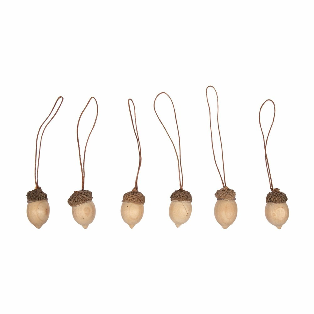 6 glands décoratifs à suspendre - 2 x 3,5 cm