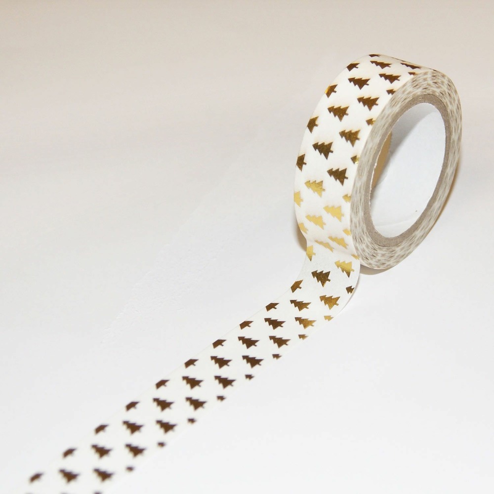 Masking tape noël sapins dorés Truffaut