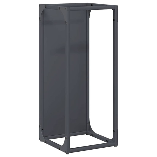 Portant de bois chauffage anthracite 25x25x60 cm
