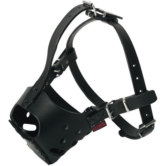 Muselière pour chiens en cuir ultime pour amstaff & rottweile