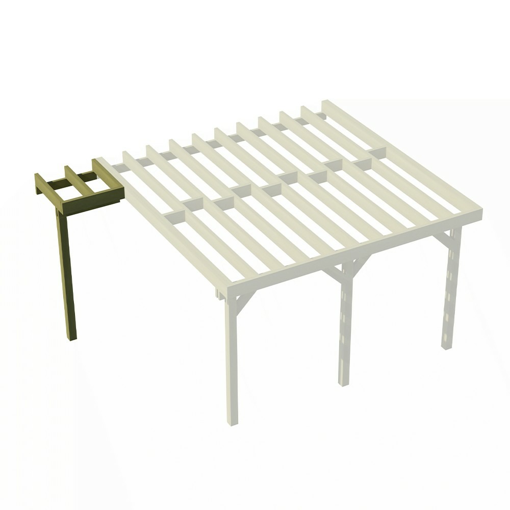 Plateforme terrasse bois pilotis en kit - 1,2m x 1,2m - solives + poteaux - sapin traité autoclave - personnalisable