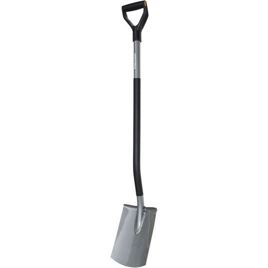Bêche fiskars ergonomic à bord droit
