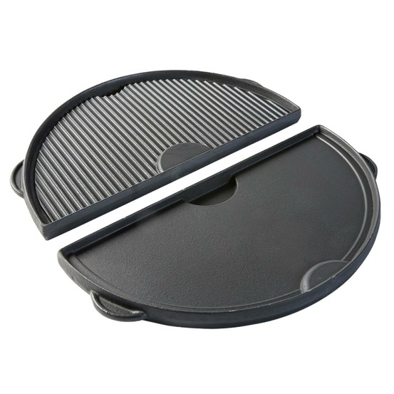 BIG GREEN EGG - Demi-plancha en fonte réversible pour Big Green Egg Large