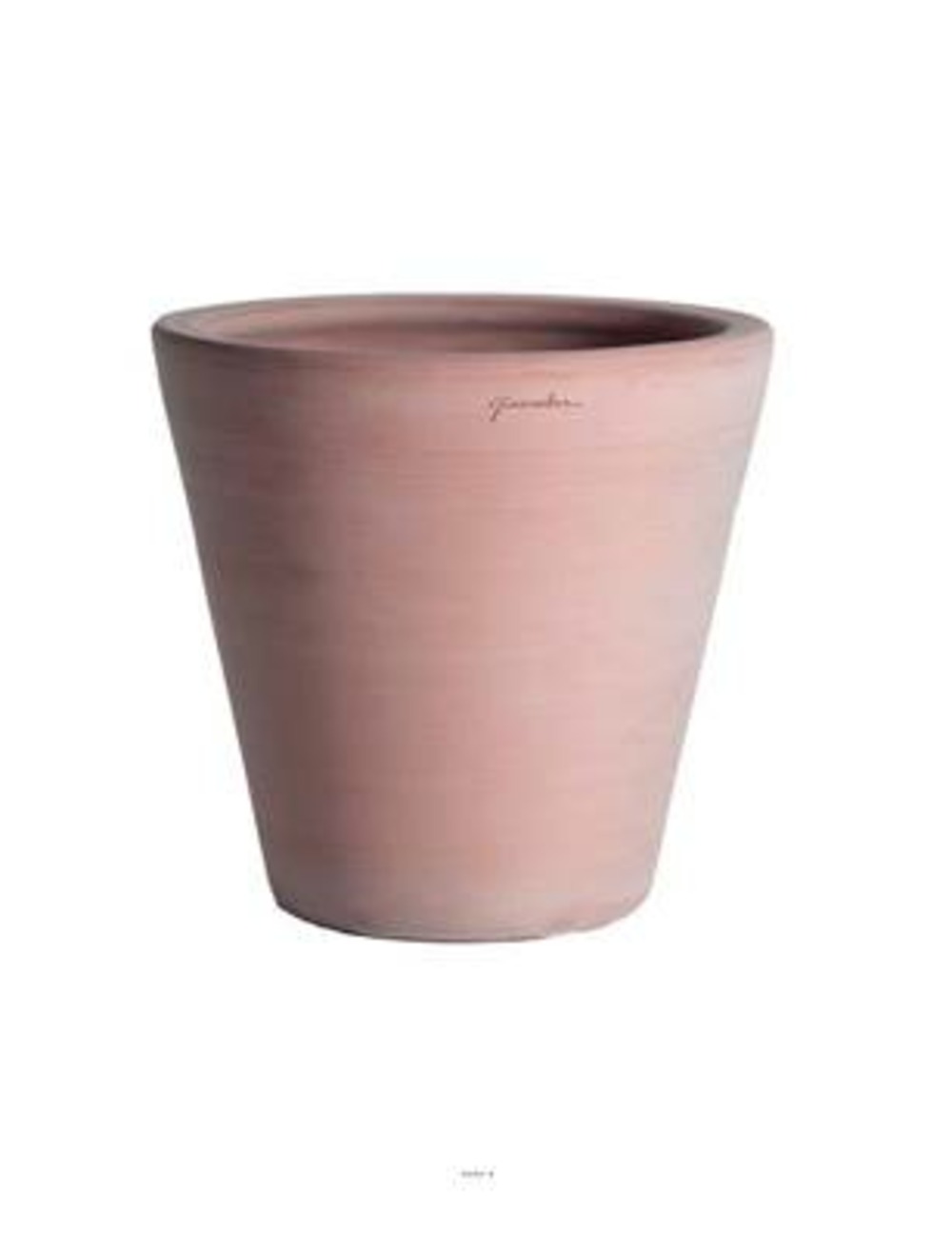 Vase contemporain évasé en terre cuite, h 52 cm, d 53 cm terre cuite - dimhaut: