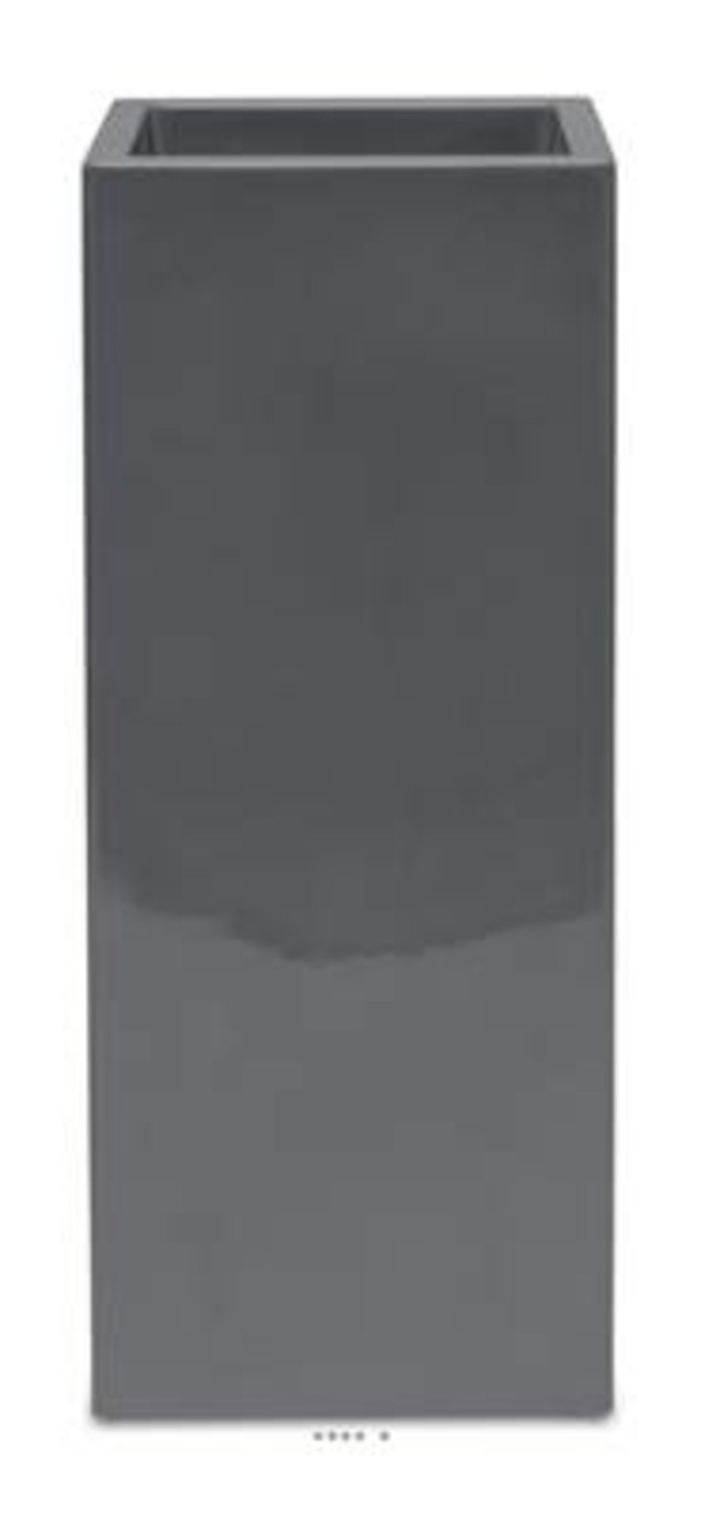 Bac fibres de verre gelcoat 40x40x90 cm ext. Carré haut gris glossy - dimhaut: h