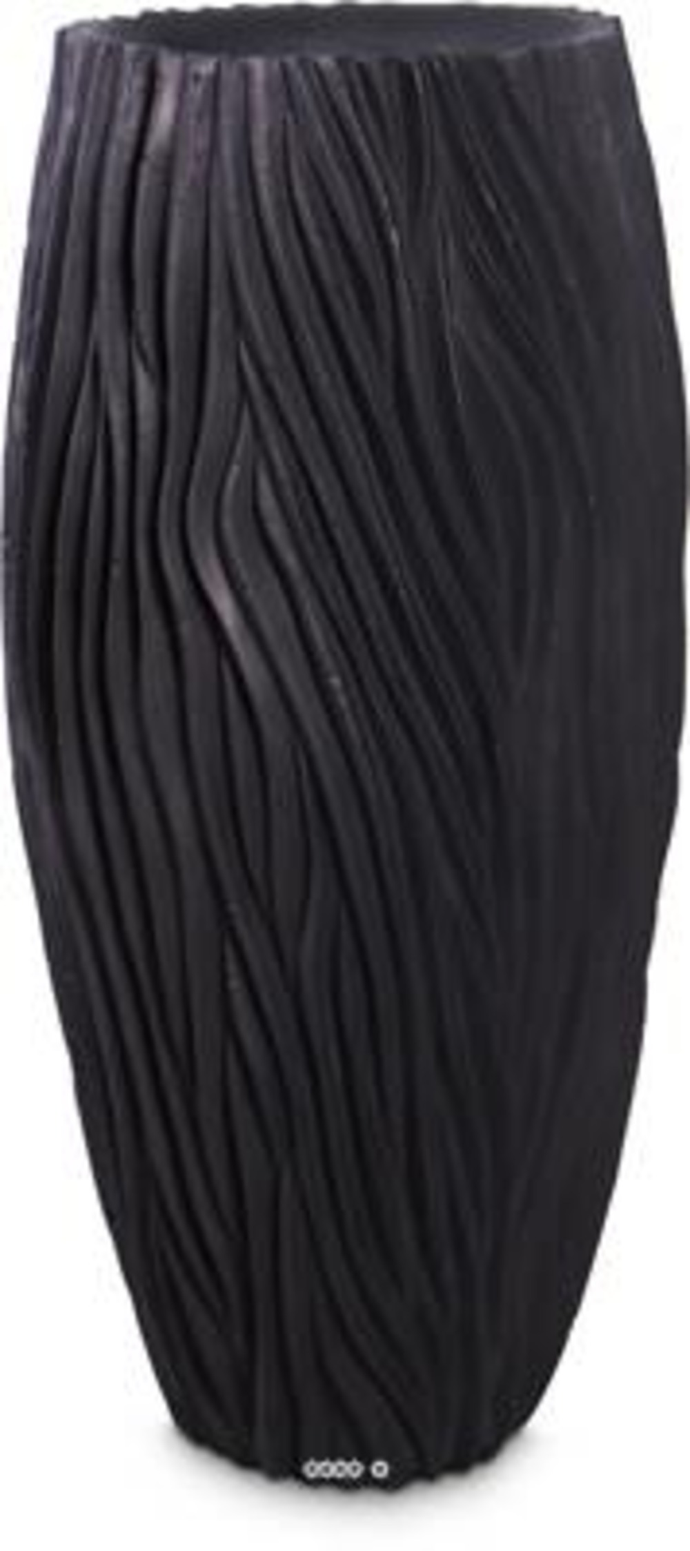 Bac plastique & particules métal ø45cm h100cm ext. Bullet noir vague - dimhaut: