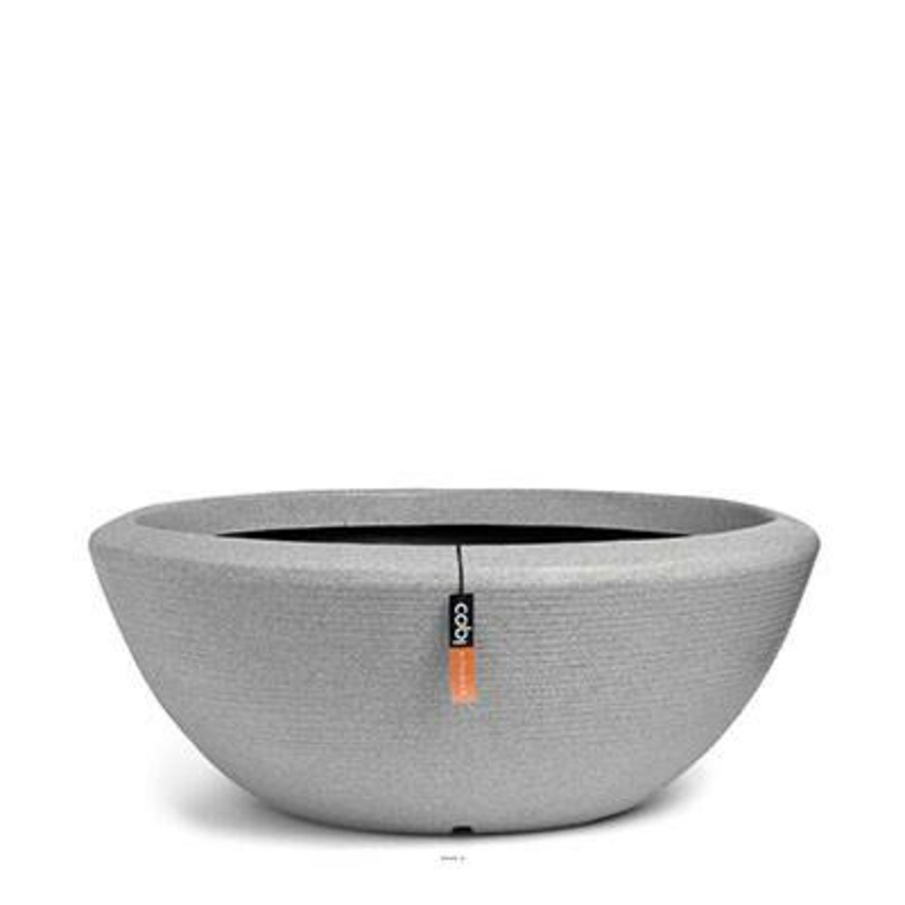 Bol bas évasé granite en plastique moderne h 46 x d 122 cm gris clair - dimhaut:
