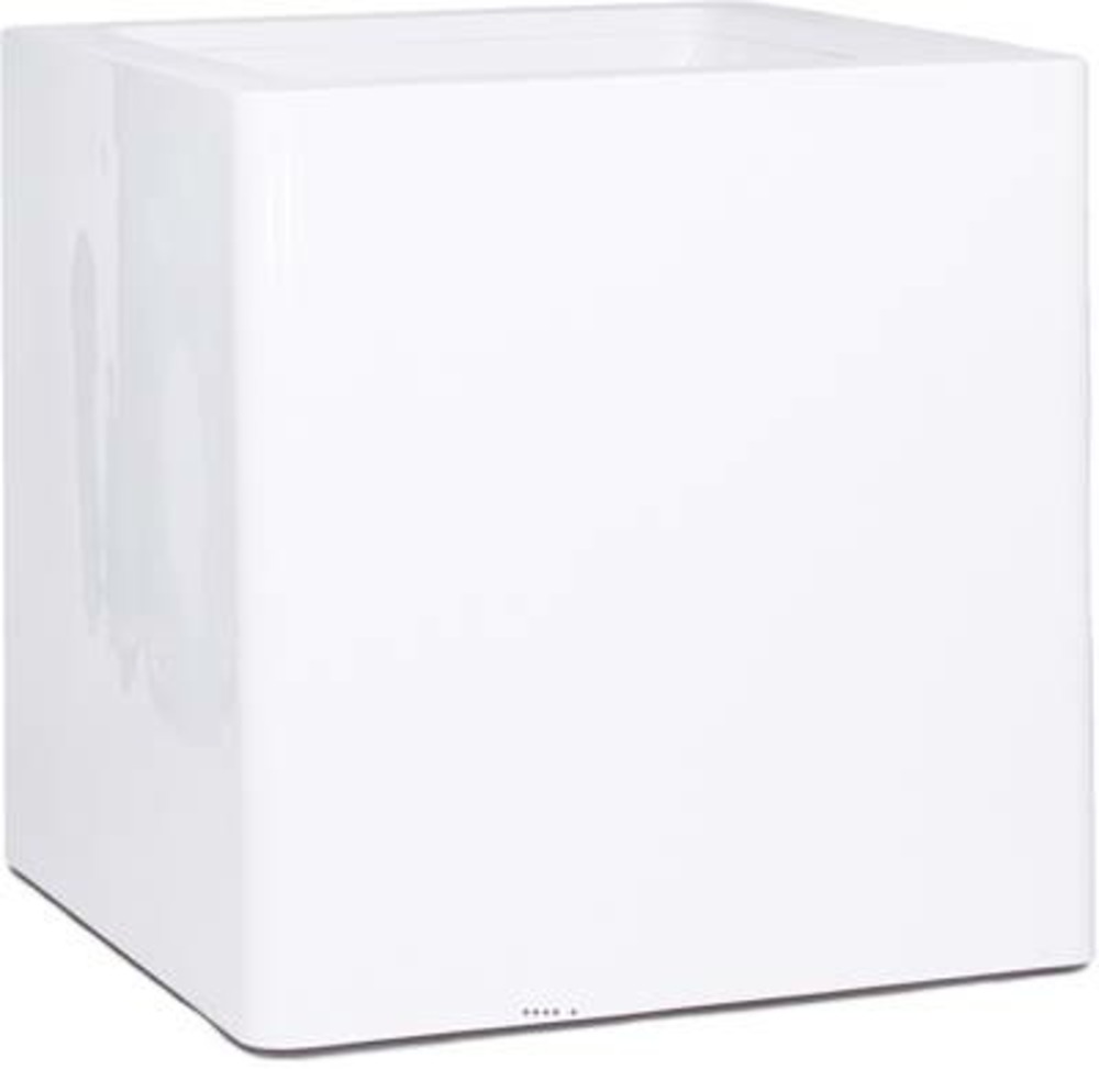 Bac fibres de verre gelcoat 100x100x100 cm ext. Cube blanc glossy - dimhaut: h 1