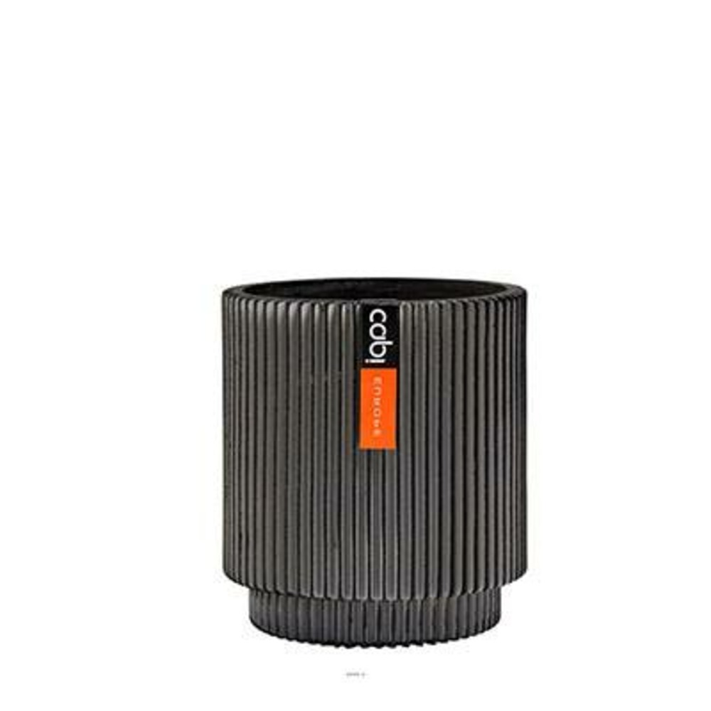 Vase cylindre groove plastique h 12 x d 11 cm noir-blanc - choisissez votre haut