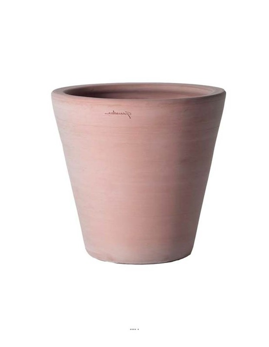 Vase contemporain évasé en terre cuite, h 38 cm, d 39 cm terre cuite - dimhaut: