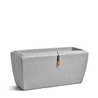 Jardinière rectangle granite en plastique moderne l90xh40xl40 cm gris clair - di