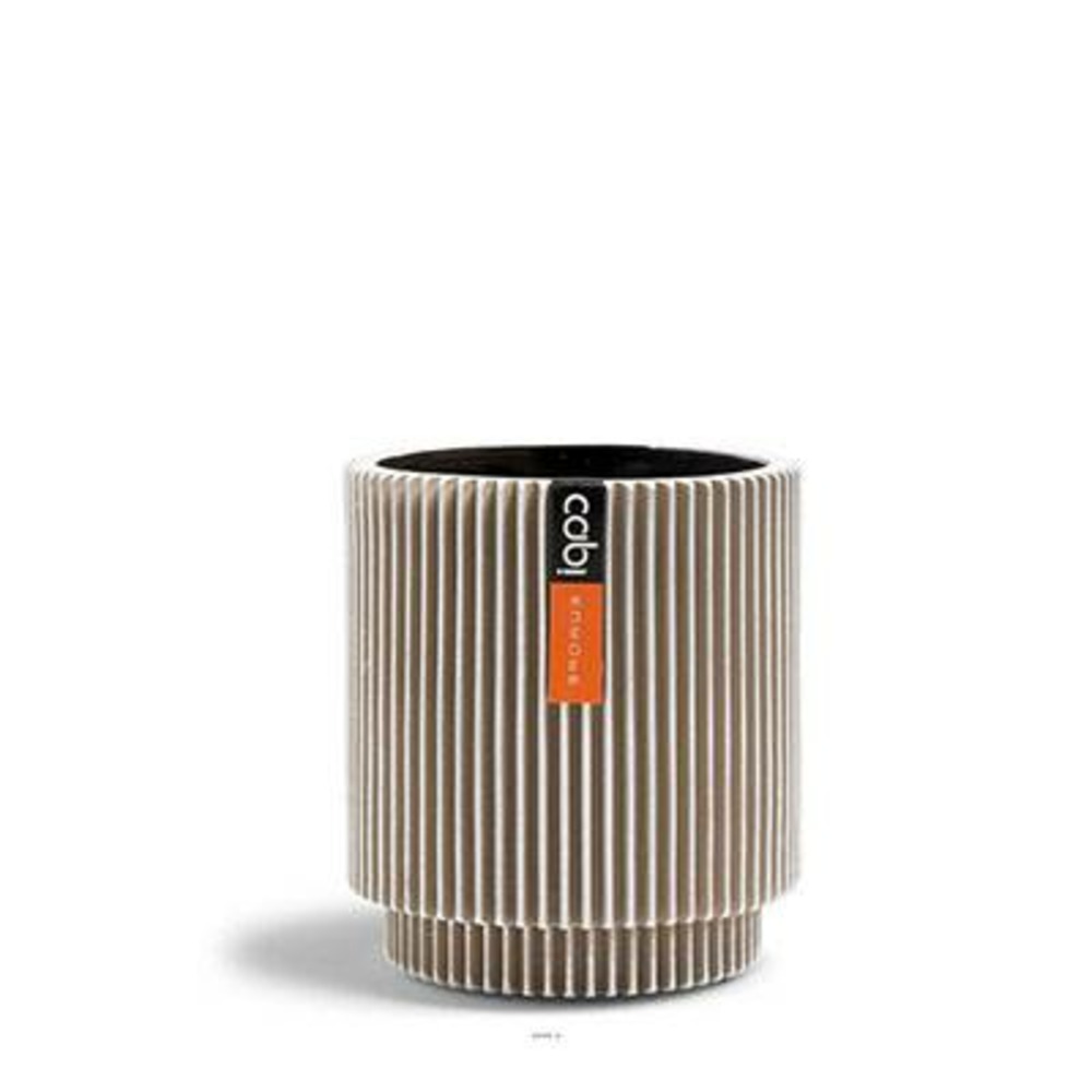 Vase cylindre groove plastique h 17 x d 15 cm blanc - choisissez votre hauteur: