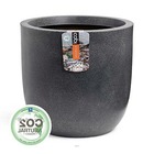 Pot eggpot haute qualité synthétique recyclé effet pierres h 34 cm x d 35 cm gri