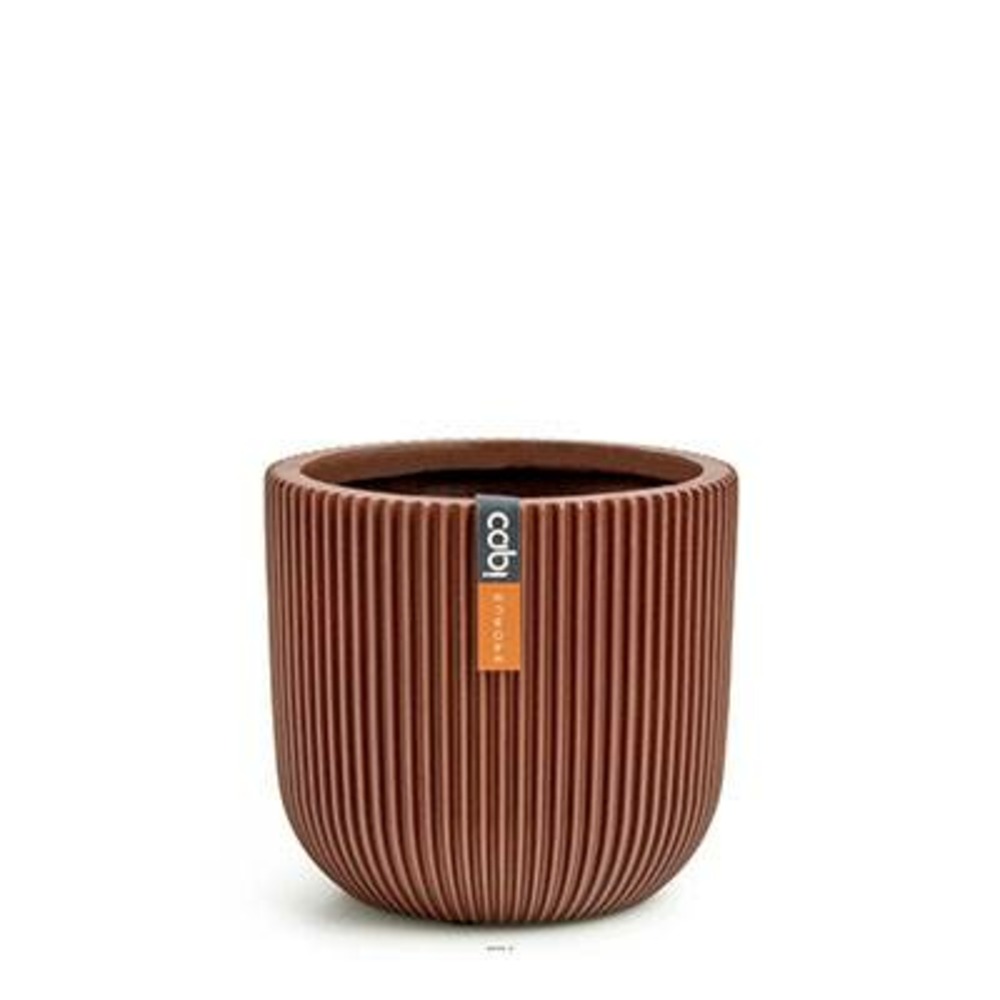 Pot groove plastique forme eggpot h 13 x d 14cm rouge - dimhaut: h 13 cm - coule