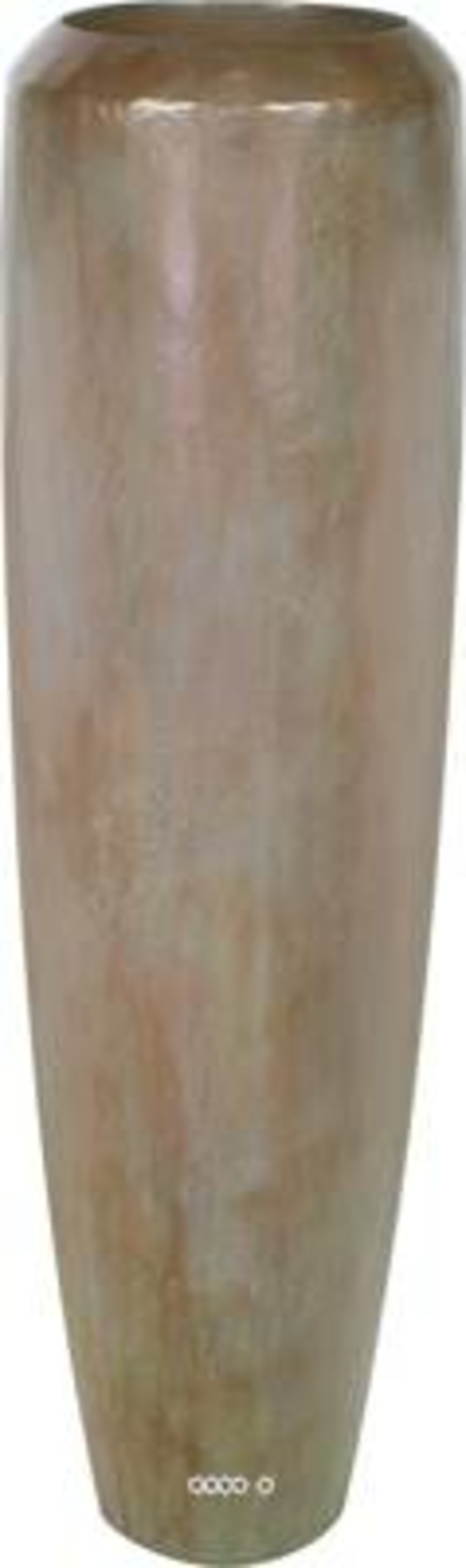 Bac & particules métal ø32cm h120cm ext colonne vert-gris brut - dimhaut: h 120