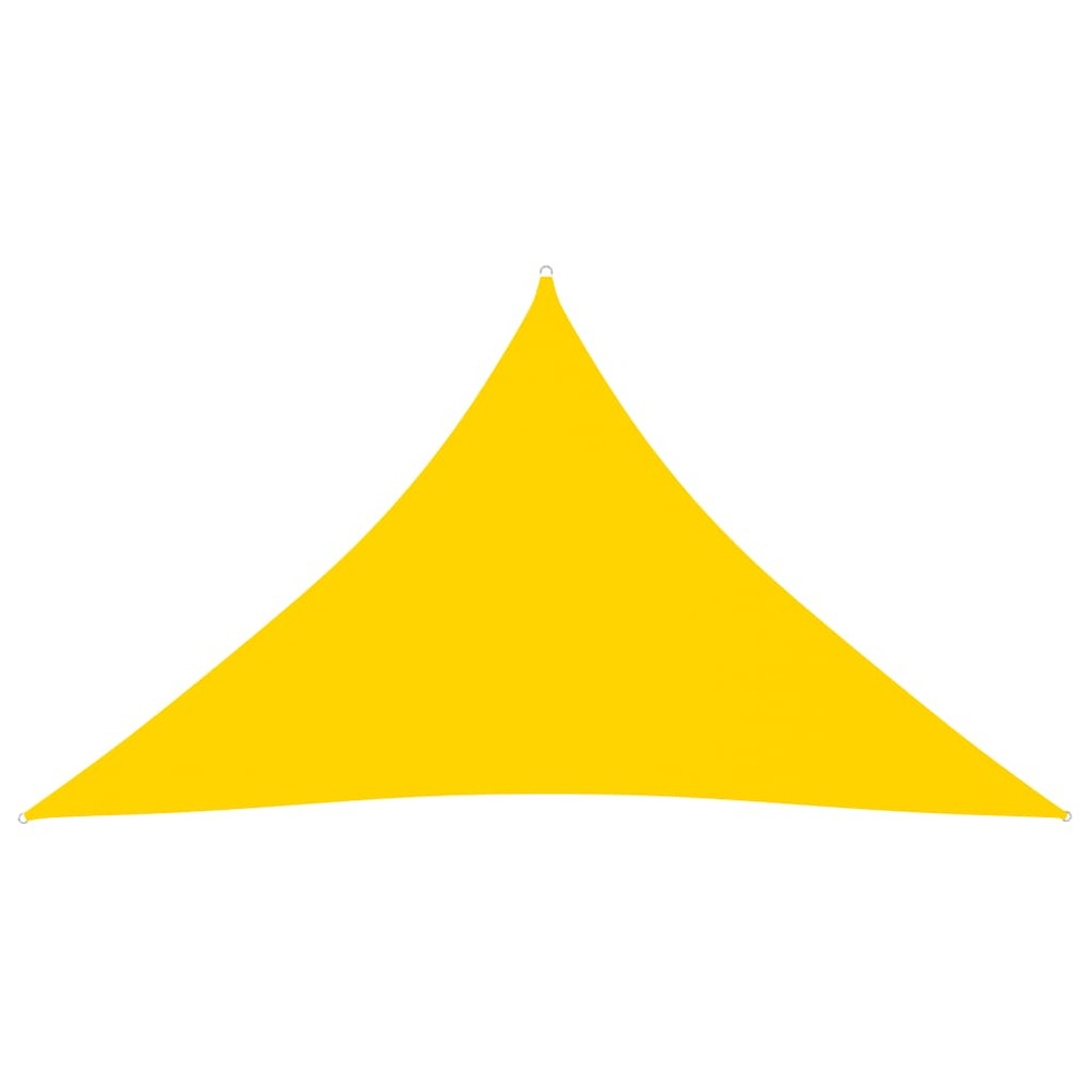 Voile de parasol tissu oxford triangulaire 3,5x3,5x4,9 m jaune
