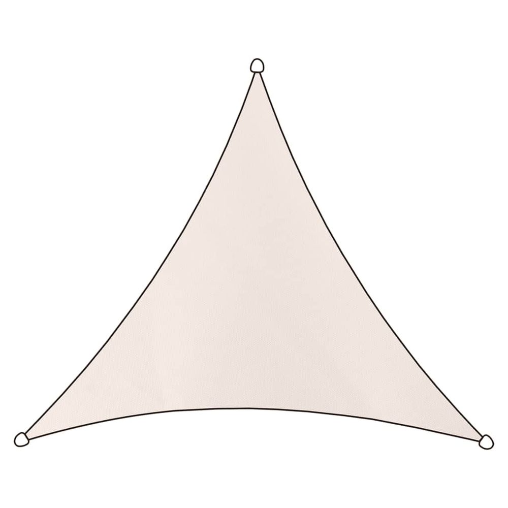 Tissu d'ombrage polyester triangle 3,6x3,6x3,6 m taupe