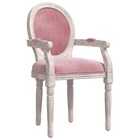 Chaise à manger rose 54x56x96,5 cm velours