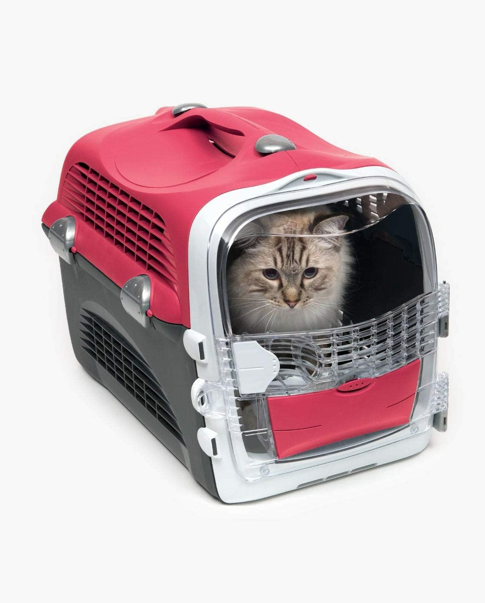 Cage de transport cabrio chat, rouge cerise