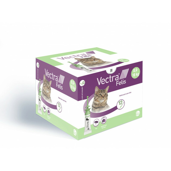 Vectra felis x 3 pipettes 12 pipettes