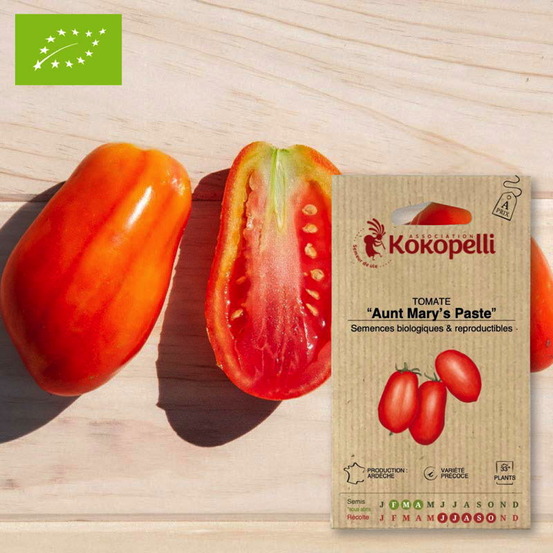 Graines bio à semer - tomate aunt mary's paste