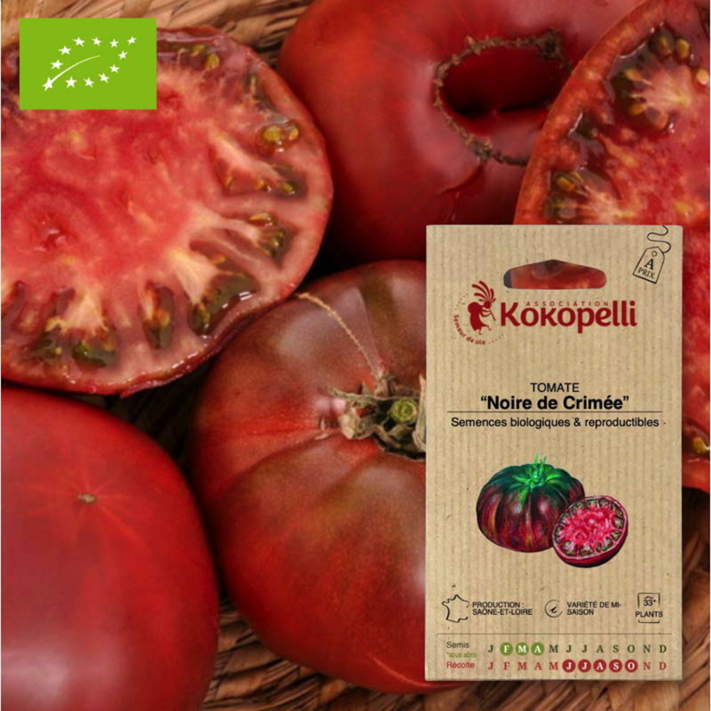 Graines bio à semer - tomate noire de crimée