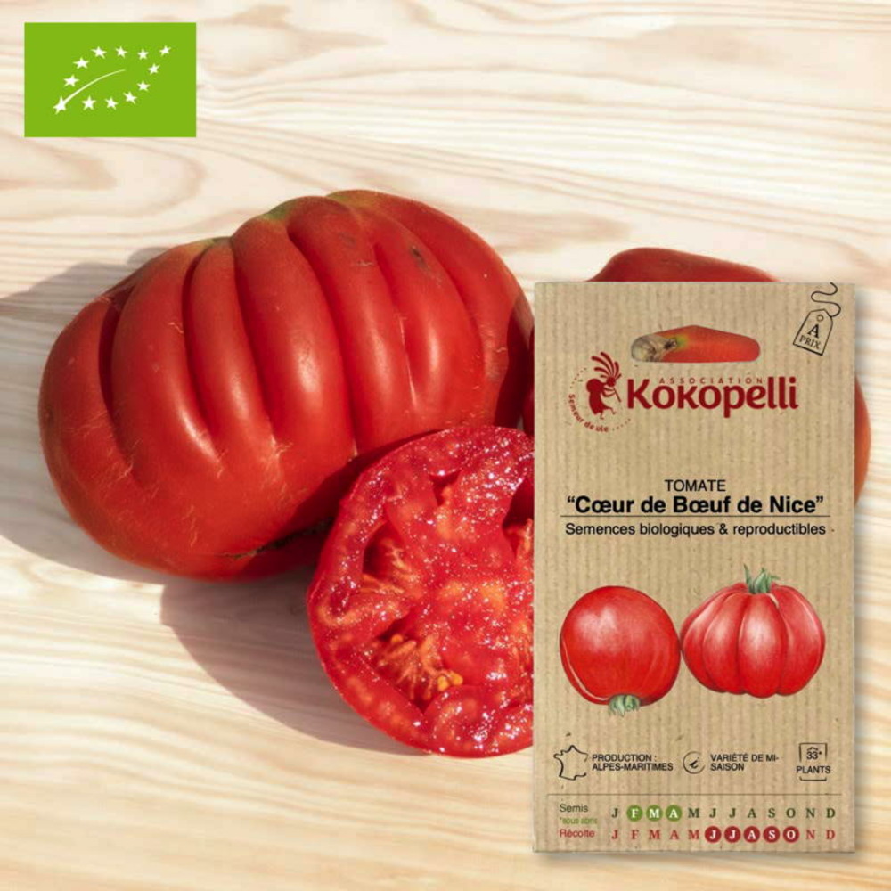 Graines Tomate cœur de bœuf Yasha Yougoslavian bio - Kokopelli