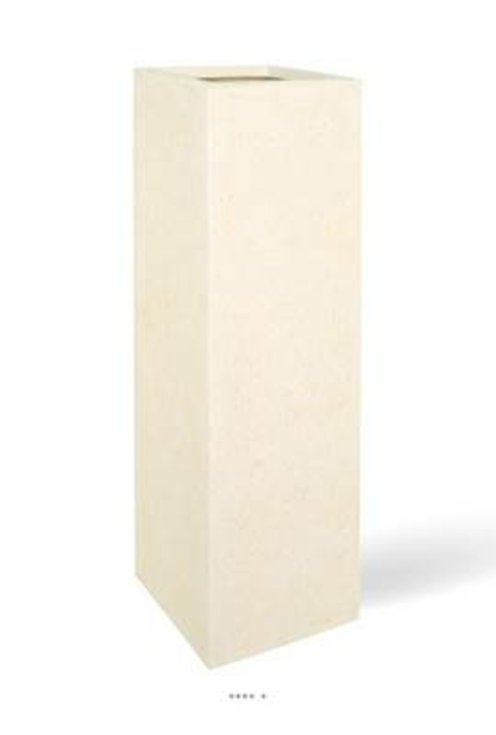Bac polystone 40 cm x 40 cm h 120 cm ext. Carré haut crème - dimhaut: h 120 cm -