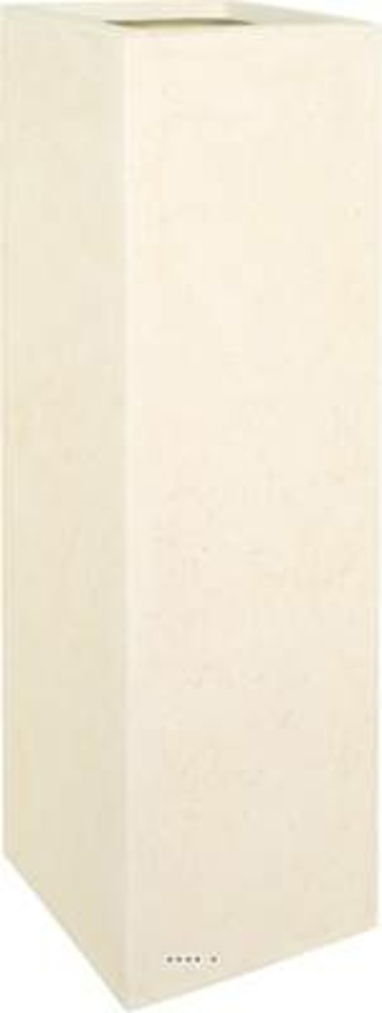 Bac polystone 35 cm x 35 cm h 70 cm ext. Carré haut crème - dimhaut: h 70 cm - c