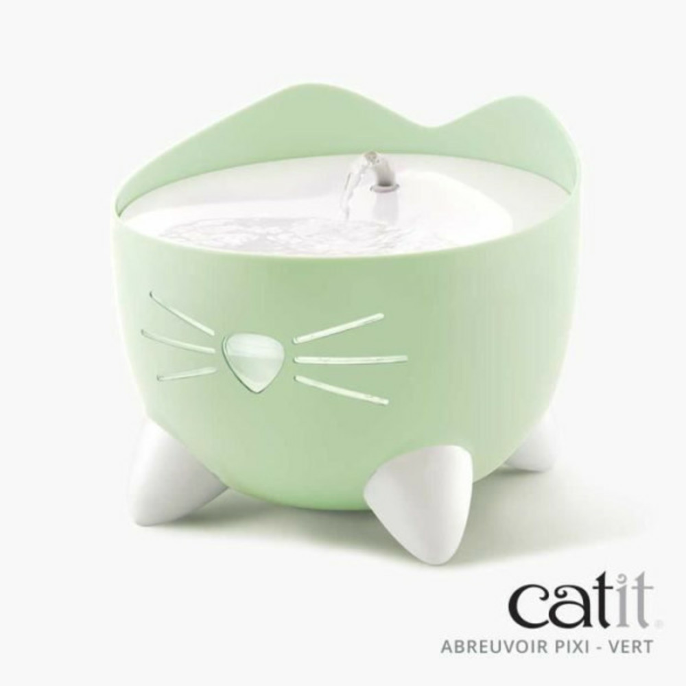 Fontaine a eau automatique pour chat - 2,5 l - vert