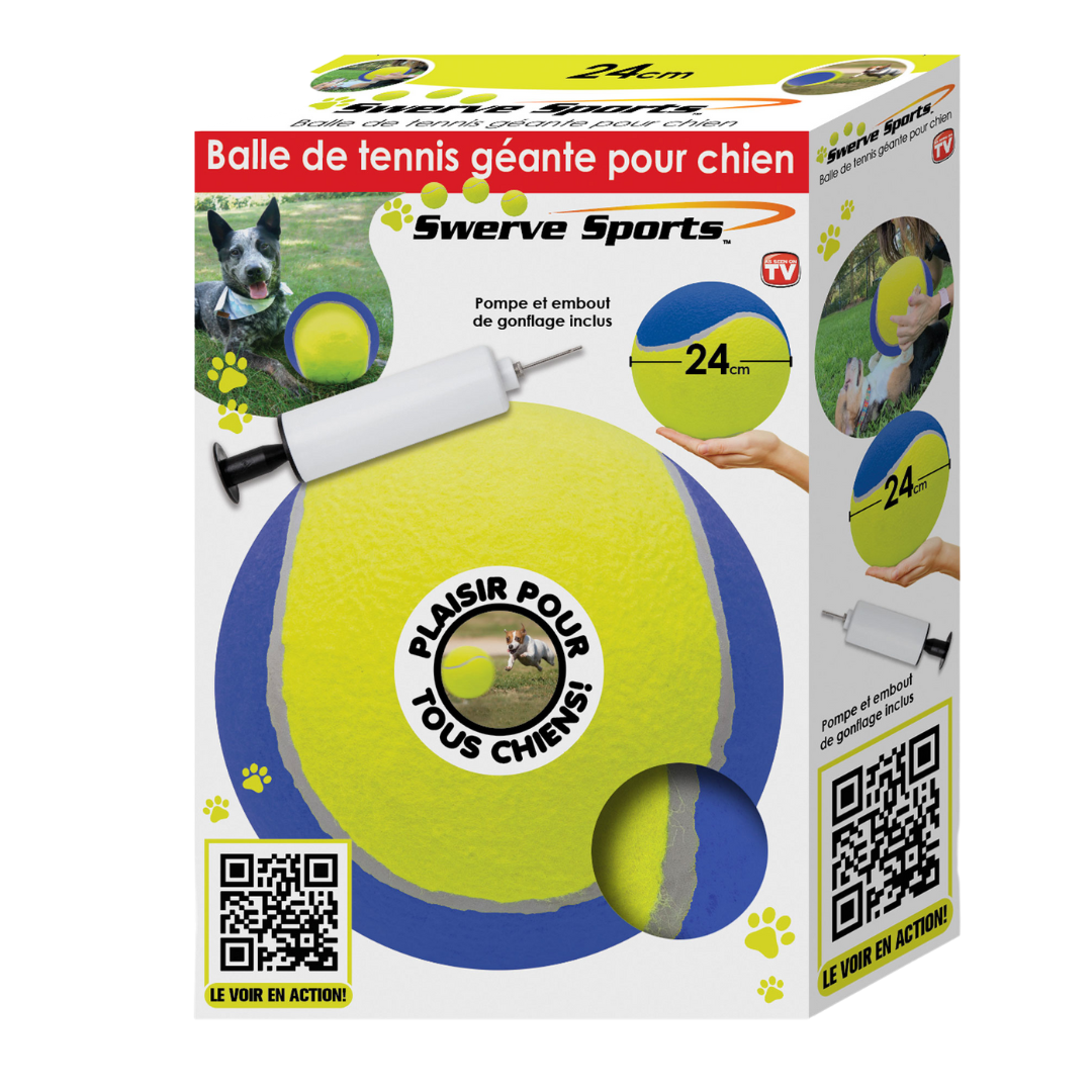 Balle de tennis géante incrediball  - jouet pour chien