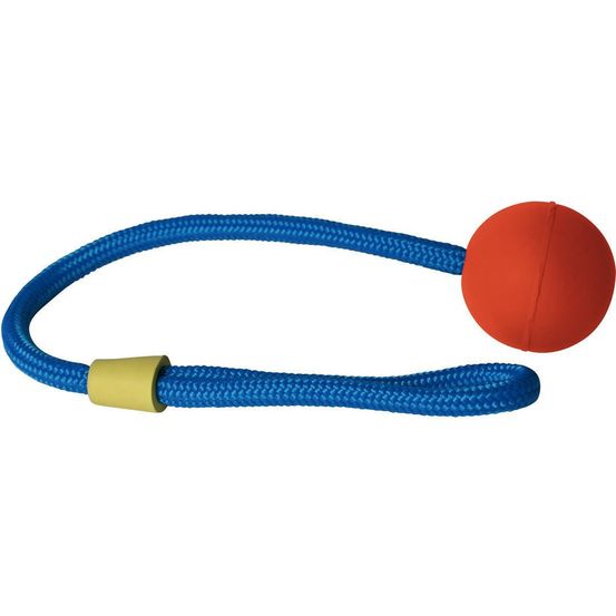 Corde balle en caoutchouc naturel pour chiens coloris suivant disponibilité