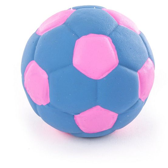 Balle de foot flashy en latex naturel pour chiens
