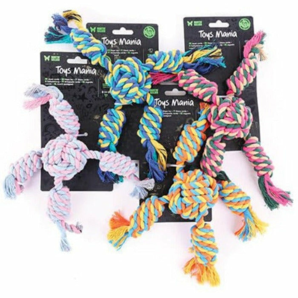 Lot de 4 cordes étoile pour chiens jouet mordant pour chiens