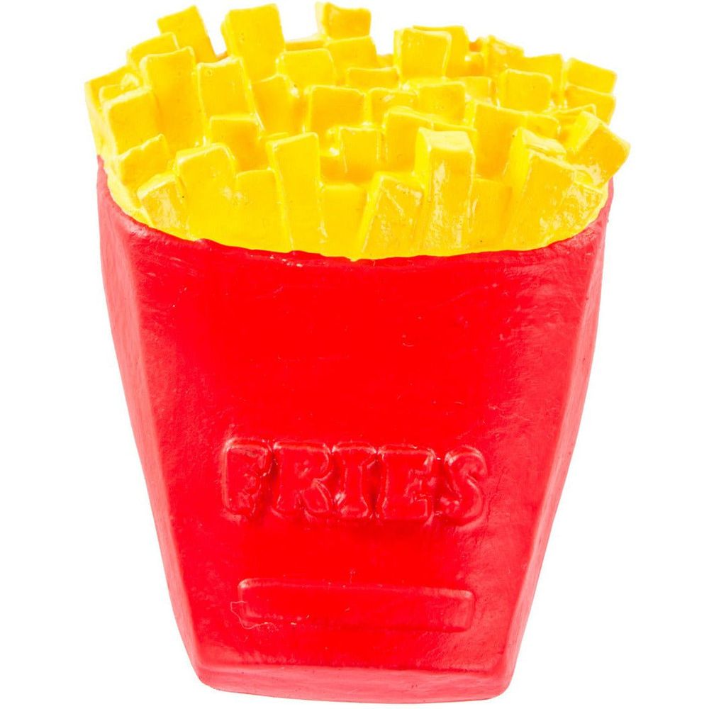 Cornet de frites pour chiens en latex naturel - jouet sonore