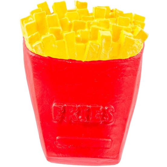 Cornet de frites pour chiens en latex naturel - jouet sonore