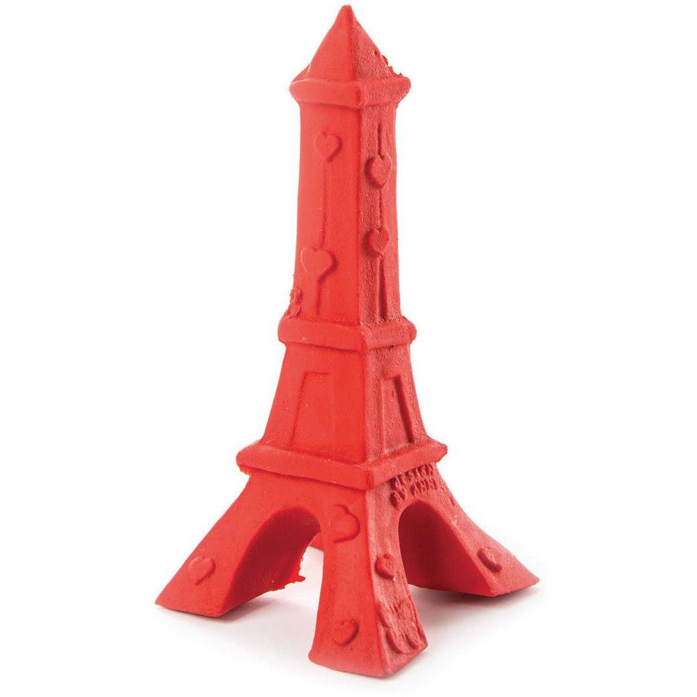 Tour eiffel sonore pour chiens jouet en latex naturel