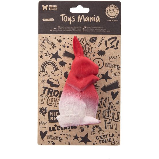 Lapin sonore pour chiens en latex naturel - jouet peint à la main