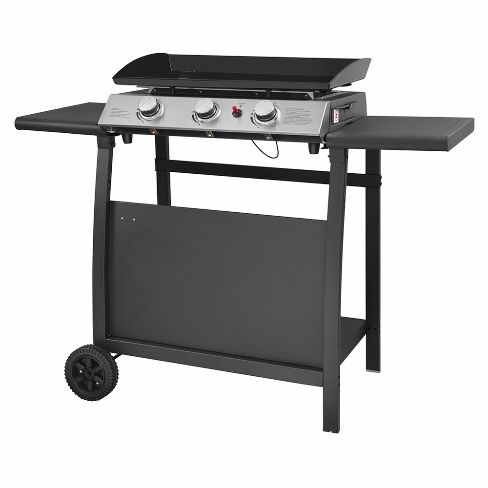 Plancha au gaz séville - 3 brûleurs 7,5kw + chariot