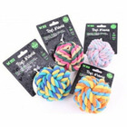 Lot de 4 balles cordes en coton pour chiens et chats - coloris suivants disponibilité