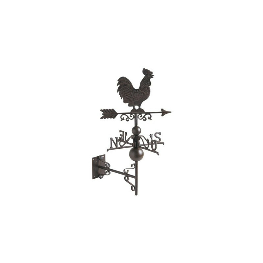 Girouette murale coq en fonte