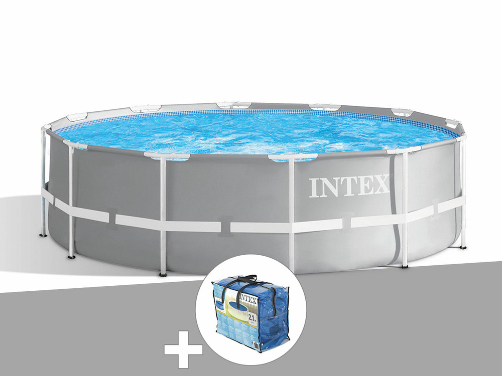 Piscine tubulaire INTEX Prism Frame ronde Diam. 6,10 x H. 1,32 m