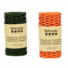 2 bobines fil kraft vert bouteille/orange 2mm x 25 m