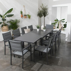 Salon de jardin venezia extensible 10 pl. Textilène gris - aluminium anthracite