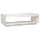 Table basse blanc 110x50x33,5 cm bois de pin massif