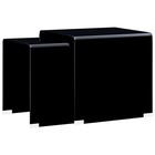 Tables gigognes 2 pcs noir 42 x 42 x 41,5 cm verre trempé