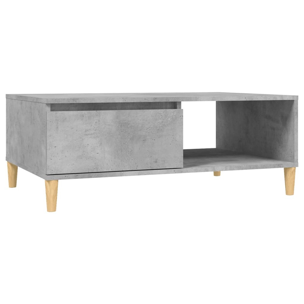 Table basse gris béton 90x60x35 cm aggloméré