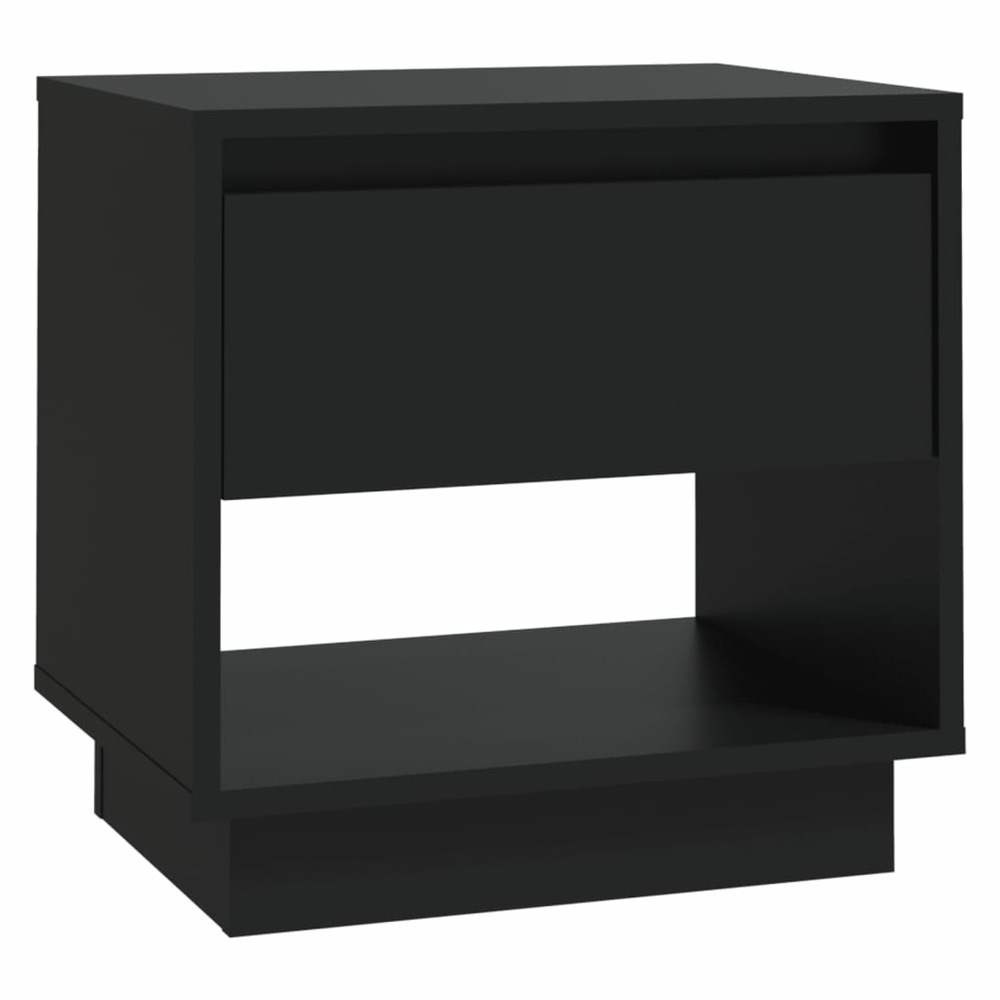 Table de chevet noir 45x34x44 cm aggloméré