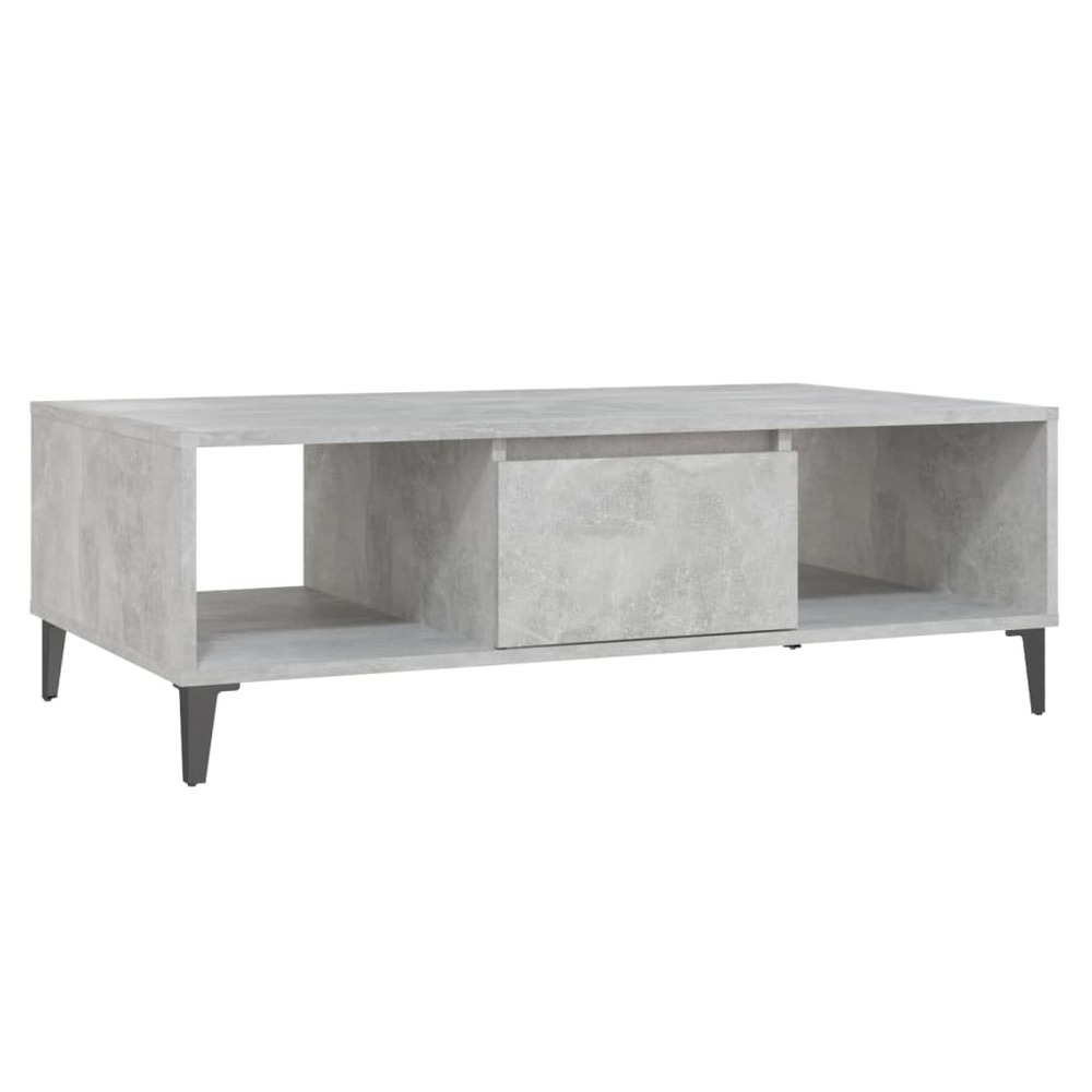 Table basse gris béton 103,5x60x35 cm aggloméré