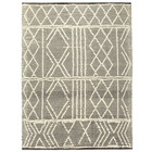 Tapis en laine tissée à la main 120x170 cm noir/blanc